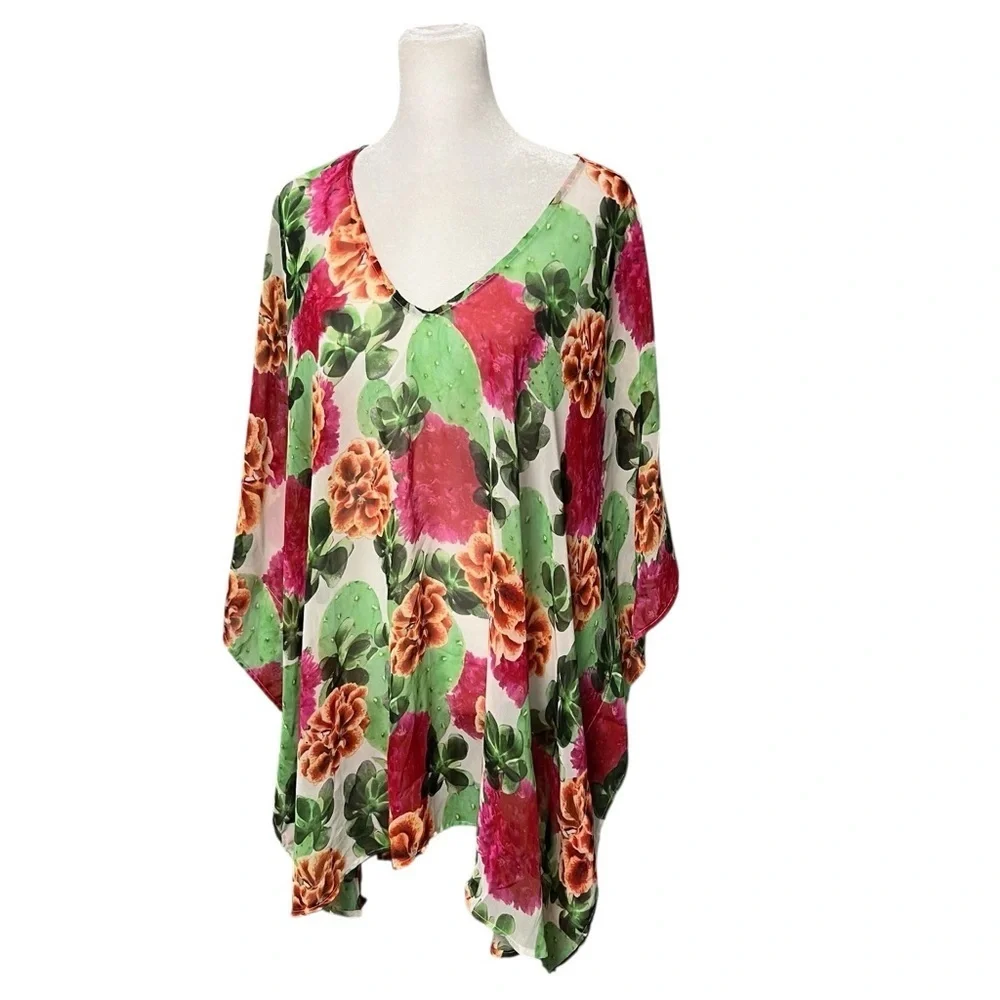 Show Me Your Mumu Cactus Bloom Peta Tunic Cover-up Size Small